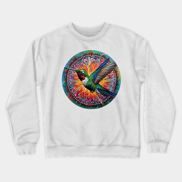 Mandala - Hummingbird Crewneck Sweatshirt by aleibanez